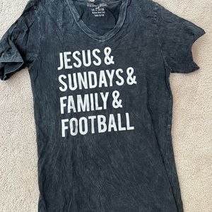 Live Love Game Day football tee